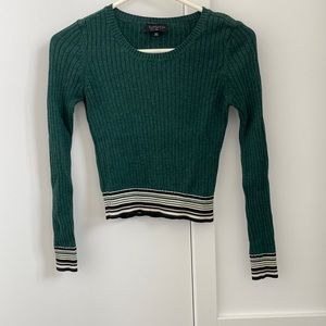 Topshop green ribbed sweater